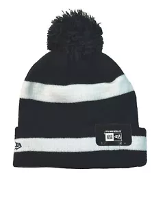 New Era Blanco Azul Marino/Blanco Invierno Pom Gorro Gorra Sombrero - Imagen 1 de 7