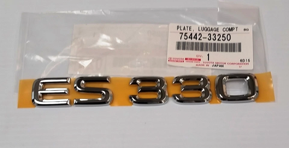 LEXUS OEM FÁBRICA EMBLEMA TRASERO PLACA DE IDENTIFICACIÓN 2004--2006 ES330 75442-33250 Foto 1 de 1