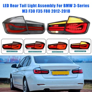 For BMW 3-Series 2012-18 SMOKEY BLACK LED Tail Light Sequential Turn Signal Lamp - Picture 1 of 23