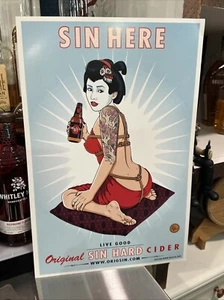 Sexy Original Sin Hard Cider Jane Wiedlin Tattoo Geisha Pin-up Go-Go's Poster - Bild 1 von 5