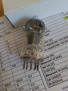 ECC81 45° D getter IA:100% Miniwatt tube Röhre Valvola 12AT7 - Picture 1 of 10