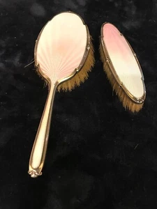 Juego de 2 cepillos con mango de plata esterlina Art Deco - Imagen 1 de 6
