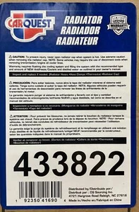Radiator CARQUEST 433822 - Picture 1 of 3