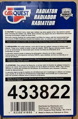 Radiator CARQUEST 433822 - Image 1 of 3