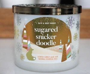 BATH BODY WORKS SUGARED SNICKERDOODLE LARGE 3-WICK SCENTED 14.5 OZ CANDLE NEW - Picture 1 of 7
