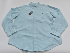 Polo Ralph Lauren Men's Button Up Dress Shirt Blue Long Sleeve Size XL Cotton - Picture 1 of 3