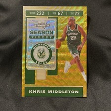 🔥 2019 Contenders Optic Tmall Gold Wave Prizm Khris Middleton #20 🔥 Bucks