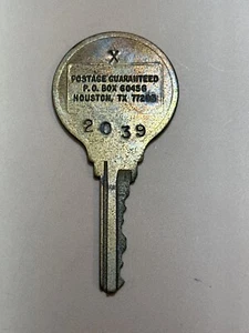 Host International Hotel Motel Room Key Houston Texas #2039 - Imagen 1 de 2