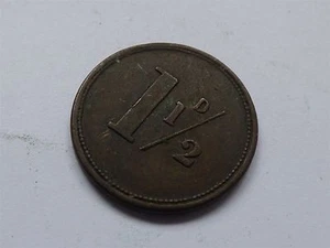 Candy Threehalfpence 1 1/2 D One And Half Penny Token (myrefn4590B) - Picture 1 of 4