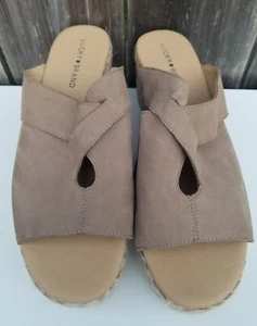 Women's Lucky Brand Genzy Espadrille Wedges Tan Sz 10M - Picture 1 of 9