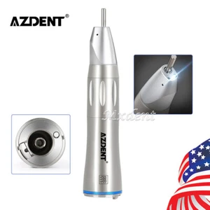 Dental LED Optic Fiber Straight Low Speed Handpiece 1:1 Nose Cone HP φ2.35m - Picture 1 of 23