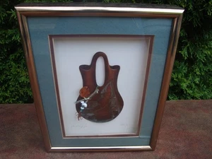 Kupfer verzierte Kokopelli Hochzeit Vase 8x10 gerahmtes Bild von Mark Jean Oberkirsch - Bild 1 von 8
