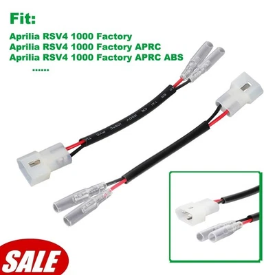 For Aprilia RSV4 1000 Factory Front Turn Signal Light Plug&Play Connector Cables - Image 1 of 4