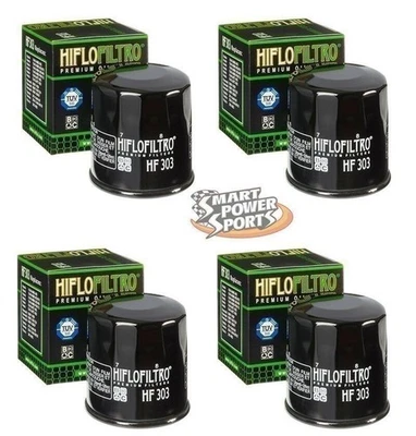 4 filtros de aceite HiFlo HF303 genuinos - Honda Polaris Yamaha Kawasaki *PRIORIDAD GRATUITA* Foto 1 de 2