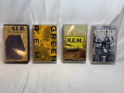 R.E.M. CASSETTE Tape LOT OF 4 Document NO. 5 Out Of Time Green Eponymous - Image 1 of 4