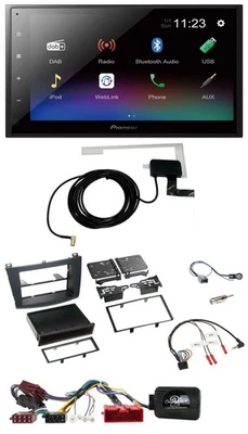 Pioneer DAB Lenkrad Bluetooth 2DIN USB Autoradio für Mazda 3 09-13 aktiv - Bild 1 von 4