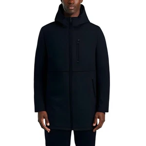 Kenneth Cole New York Mens Hooded Wool Coat BHFO 4783 - Picture 1 of 2