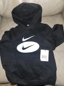 Sudadera con Capucha Nike Niños Talla 5 Blanca y Negra Juvenil ENVÍO GRATUITO/PRECIO DE VENTA SUGERIDO POR EL FABRICANTE $44.  - Imagen 1 de 5