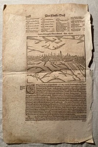 Holzschnitt Sebastian Münster "Von Teutsch Lande" Statt Mechel - 1598 - RAR - Bild 1 von 2