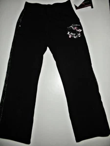 NWT Zero Xposur Black Cotton Knit Active Track Sports WarmUp Sweat Pants M 10/12 - Picture 1 of 4