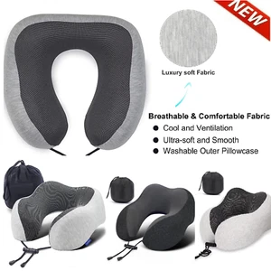 Memory Foam U-Shaped Travel Pillow Neck Support Head Rest Car Plane Soft Cushion - Picture 1 of 13