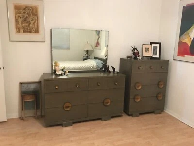 vintage antique furniture bedroom set circa 1950's - Image 1 of 4