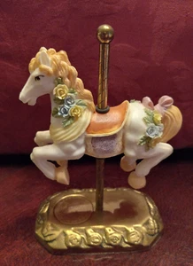 The Carousel Collection Light Orange/White Carousel Horse (4") - Picture 1 of 3