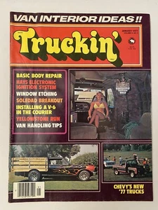 TRUCKIN Magazine 1977 Van Trucks Ford Toyota Chevy Body Repair Yellowstone V-6 - Picture 1 of 3