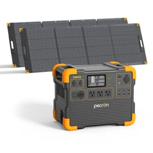 PECRON E1500LFP Portable Power Station 1536Wh Generator with 2*300W Solar Panels - Picture 1 of 21