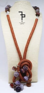 Collar En Amatista Cornalina Y Ágata - Imagen 1 de 3