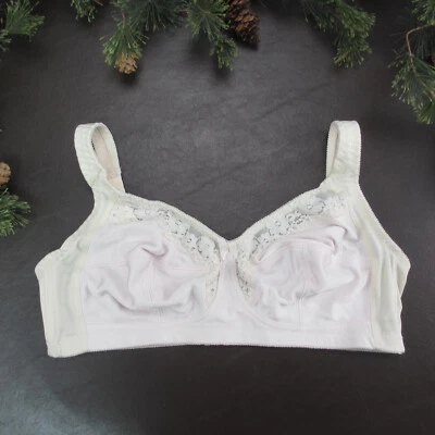 Sutiã Cabernet tamanho 40C branco acolchoado sem fio fecho ajustável traseiro - Imagem 1 de 4