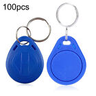100 Blue Keychain ID Cards For Access Control Systems
