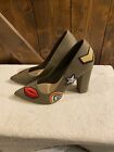 Not Just A Pump, embroidered, retro, patchwork, women’s size 10 heels