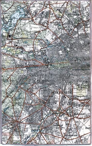 Berlin Charlottenburg Schöneberg 1930 Teilkarte/Ln. Tegel Tempelhof Flughafen - Picture 1 of 1