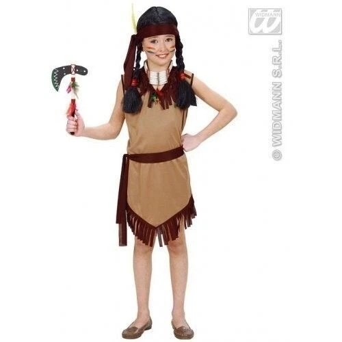 Niñas Vaqueros e Indios Nativos Amerivan Salvaje Oeste Rojo Indio Vestido Elegante Foto 1 de 1