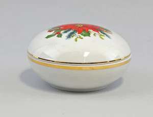 9988438-d Kämmer-Porzellan Große runde Dose Weihnachtsstern 13x7cm - Picture 1 of 2