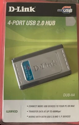 D-Link 4-Port USB 2.0 HUB - Image 1 of 4