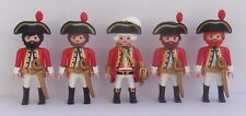 Playmobil Pirates   5 x Assorted Redcoat Navy Soldiers  Good Condition