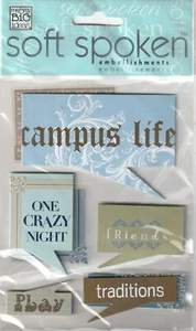 MAMBI Soft Spoken 3D stickers CAMPUS LIFE College Theme 94333 Fast FREE Ship! - Picture 1 of 1