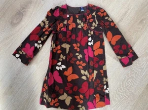 Baby GAP Girls Size 5 Boho Fall Leaves Brown Corduroy Dress EUC - Picture 1 of 6