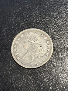 1811 Capped Bust Half Dollar Large 8 VF Silver Coin - Picture 1 of 2