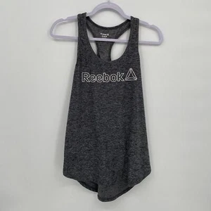 Reebok Women's Activewear Scoop Neck Racerback Stretch Tank Top Gray Size Medium - Picture 1 of 9
