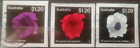 Australia 2023 Poppies Of Remembrance $1.20 Set 3 P&s Stamps Fine Used