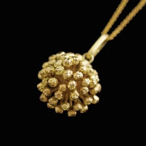 Danish Gilded Silver Pendant - Flora Danica - Picture 1 of 4