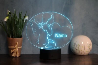 Schutzengel Personalisiertes Nachtlicht, Schlaflicht für Kinder und Babys - Bild 1 von 4