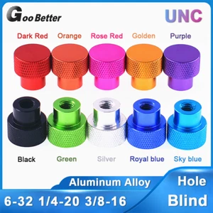 Tuercas para pulgar arrugadas de aluminio tipo alto orificio ciego mano UNC 6-32 1/4-20 3/8-16 - Imagen 1 de 16