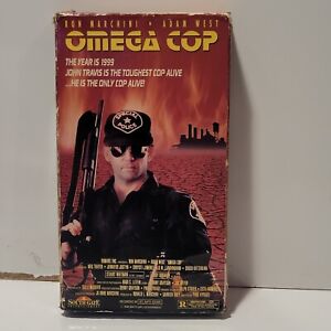 Omega Cop VHS Video Tape South Gate release cult sci-fi sleaze B-movie Adam West