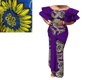 African Print Dress For Women. 1oo% Cotton Same Style Different Color. - Picture 1 of 3