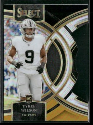 2023 Panini Select #119 Tyree Wilson Black and Gold Prizms Die Cuts RC Raiders - Image 1 of 2