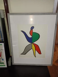 ORIGINAL ๐จ Alexander Calder Stabiles Lithograph (1963) ๐จ ๐ผ๏ธ FRAMED AND MATTED - Picture 1 of 18